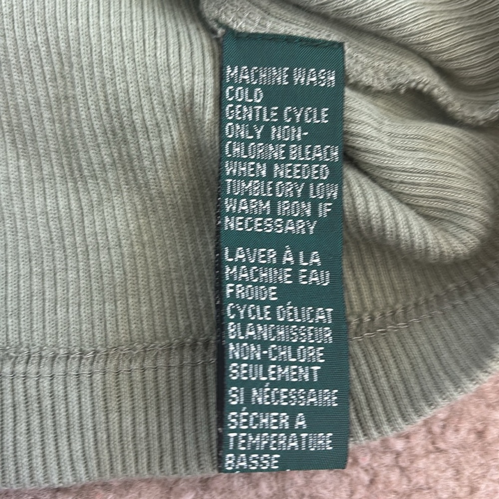 Green Ribbed Lauren Top - Picture 4 of 5